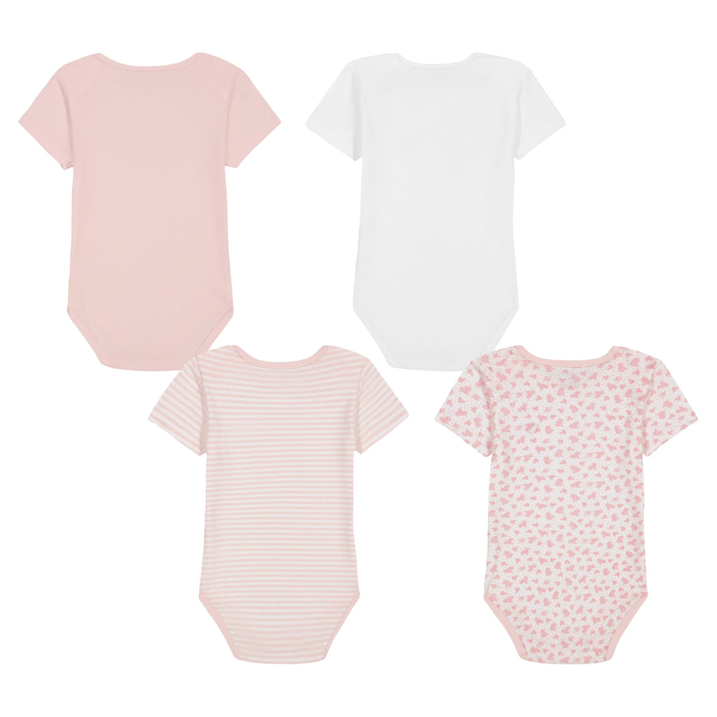 Pack 4 Bodies Manga Corta Tommy Hilfiger | Rosa Palo | Niña/Bebé (0M - 18M)