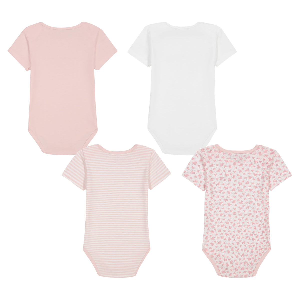 Pack 4 Bodies Manga Corta Tommy Hilfiger | Rosa Palo | Niña/Bebé (0M - 18M)