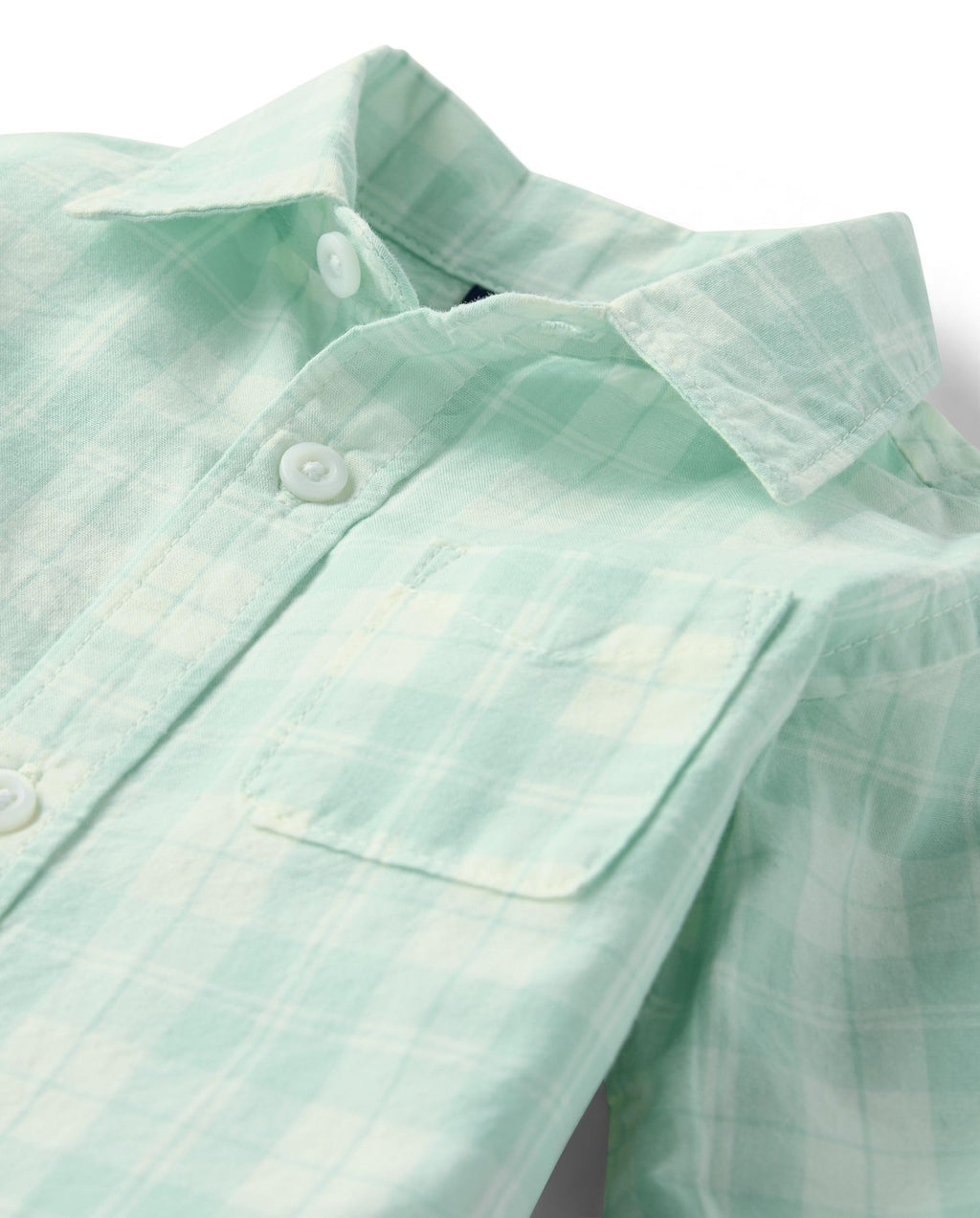 Conjunto 2 Piezas The Children's Place babyPLACE | Camisa Gingham Mint Verde + Chino Pull-On Sage | Bebé Niño (0M - 18M)