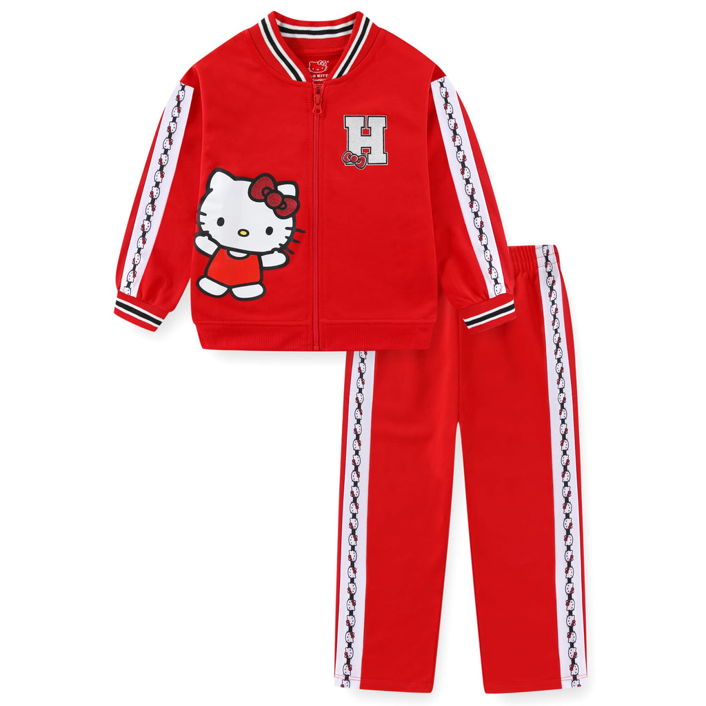 Conjunto Hello Kitty para Niña – Chaqueta con Cremallera y Pantalones