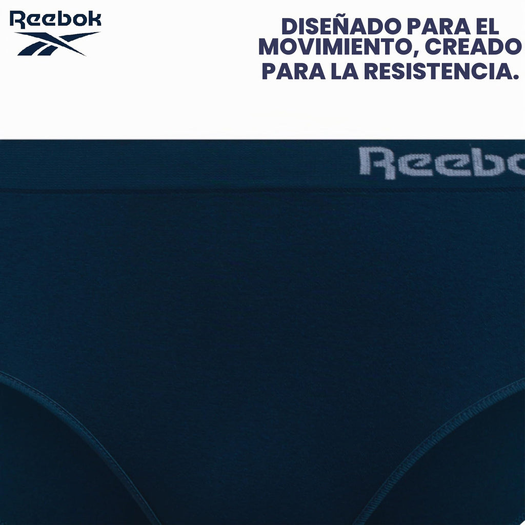 Reebok | Panty Hipster Nina Pack 10 | 93% Nylon 7% Spandex | Sin Costuras | Sin Etiqueta | Absorbe Humedad | Transpirable | Navy + Blanco + Rosa Carmin + Rayas  (6 - 16T)