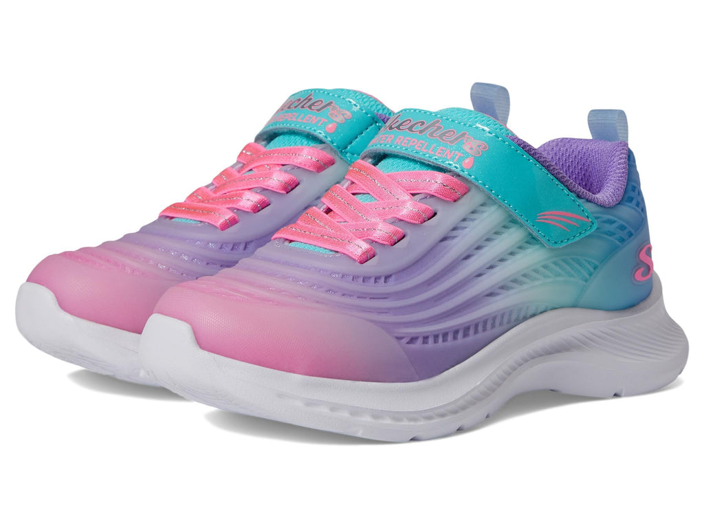 Skechers - Tenis Deportivos Girls' Microspec Advance con Cierre Adaptable y Lavables para Niña (Multicolor Degradado) (Talla 27 - 36)