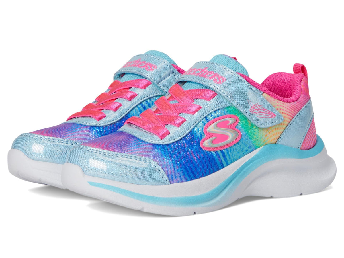 Skechers -Tenis Deportivos Girls' Aloha Dream con Cierre Adaptable y Lavables para Niña (Turquesa/Multicolor) (Solo Talla 33, 35 y 36)