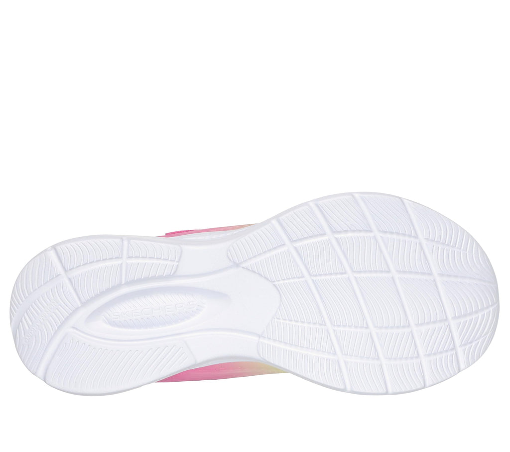 Skechers - Tenis Deportivos Repelentes al Agua  Girls' Microspec Advance con Cierre Adaptable para Niña (Degradado Pastel/Rosa) (Talla 27 - 36)