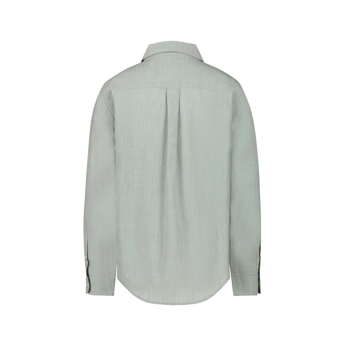 Tommy Hilfiger | Camisa Casual Manga Larga Sólida Verde Menta Niño (8T - 16T)