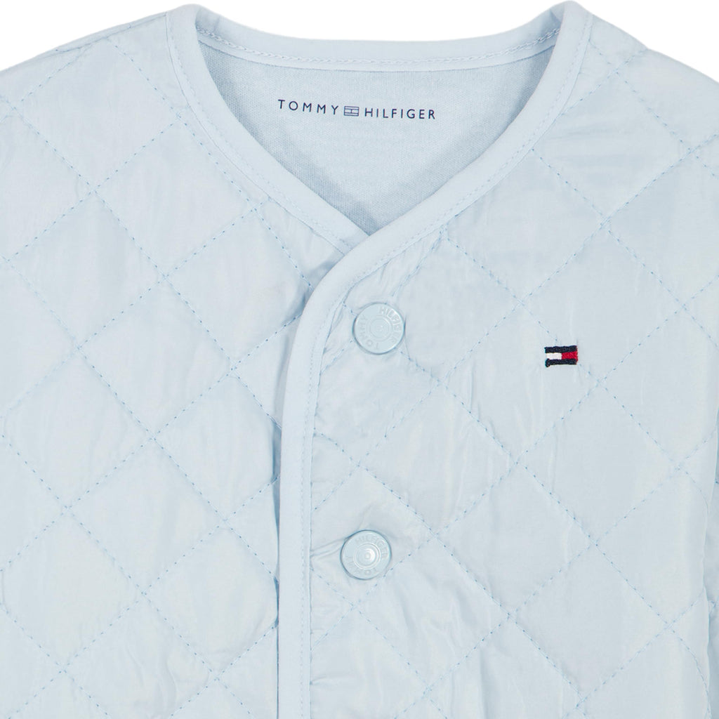 Set 3 Piezas Tommy Hilfiger | Body + Chaqueta Acolchada + Jogger | Azul Cielo/Blanco | Niño/Bebé  (0M - 18M)