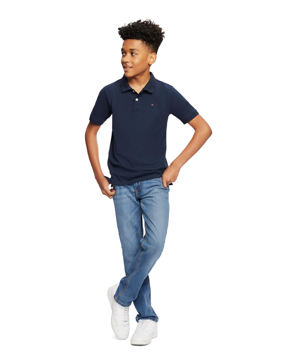 Tommy Hilfiger | Polo Ivy Stretch Manga Corta Azul Marino Niño (2T - 7T)