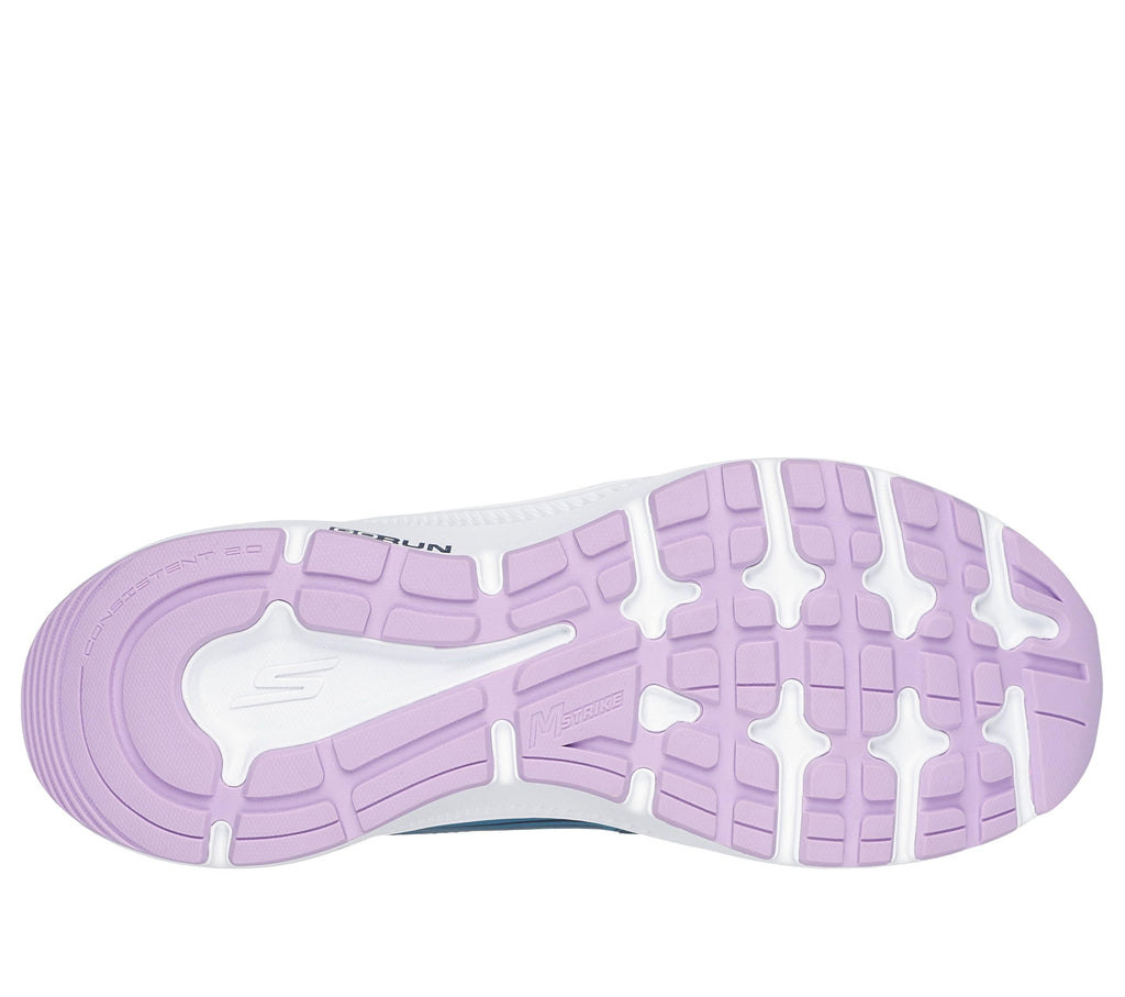 Skechers - Tenis Deportivos  Go Run Consistent con Materiales Reciclados para Mujer (Azul/Lila)  (Talla Adulta 35 - 41)