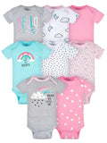 Gerber | Pack 8 Bodies Manga Corta para Niña Bebé — Onesies Collection