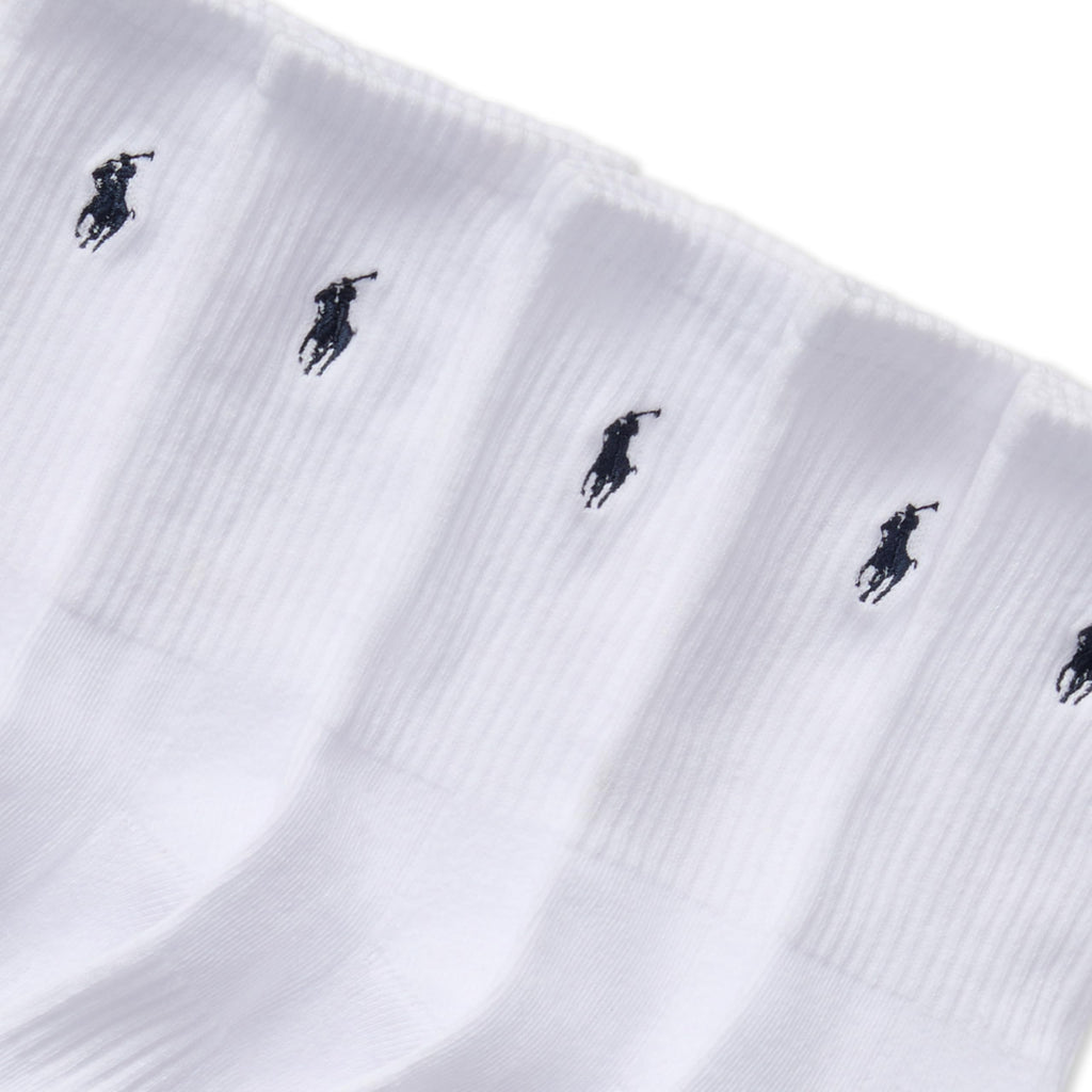 Polo Ralph Lauren | Calcetines Deportivos Niño Pack 6 Algodón Rendimiento Atlético Blanco Stay-Up