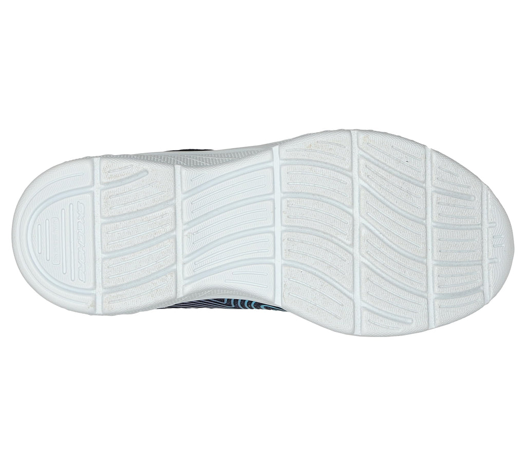 Skechers - Tenis Deportivos Girls' Microspec Advance con Cierre Adaptable y Lavables para Niña (Azul/Turquesa) (Talla 27 - 36)