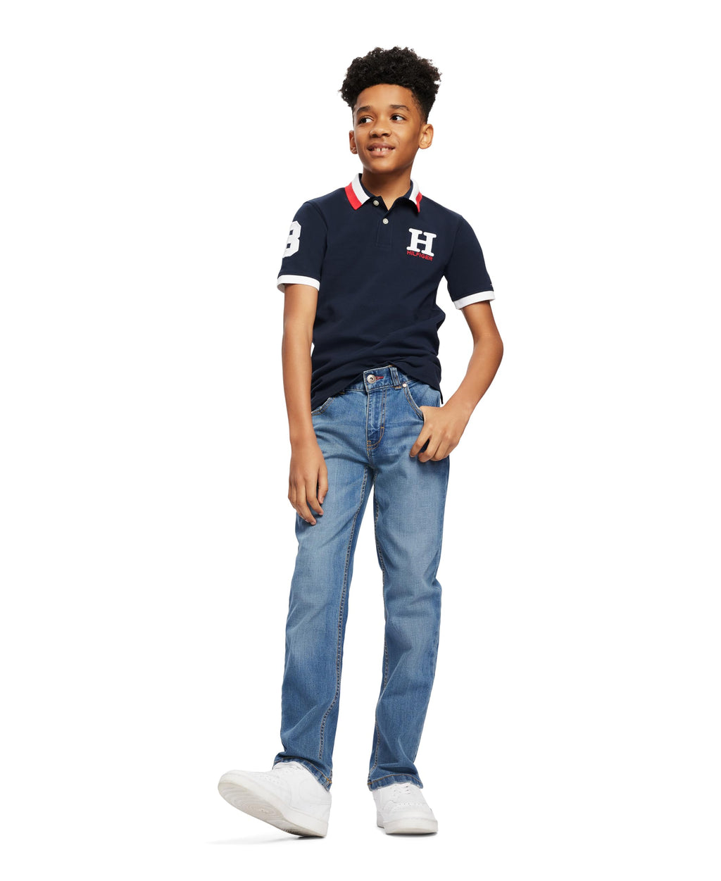 Tommy Hilfiger | Polo Piqué Matt Premium Manga Corta Azul Marino Niño (2T - 7T)
