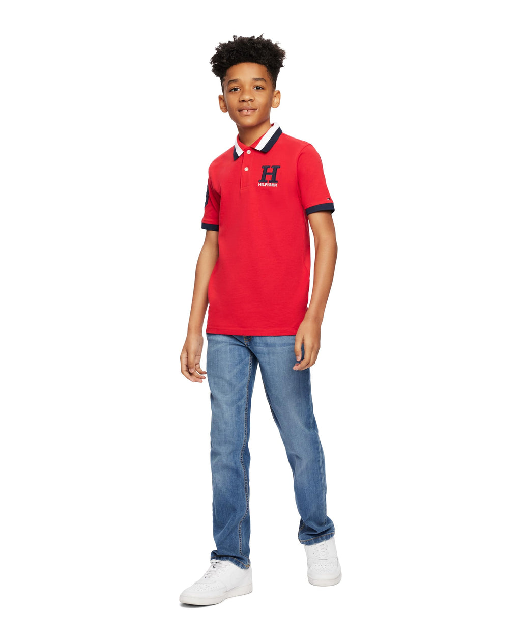 Tommy Hilfiger | Polo Piqué Matt Premium Manga Corta Rojo Niño (2T - 7T)