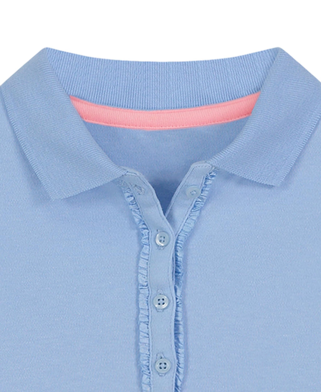 Nautica Polo Niña | Azul Celeste • Manga Larga con Volantes