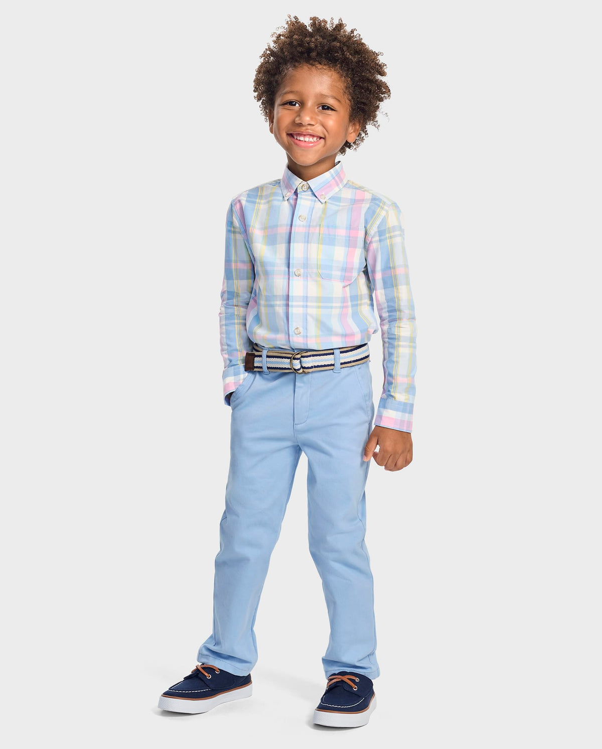 Gymboree Pantalón Chino Azul Daybreak con Cinturón