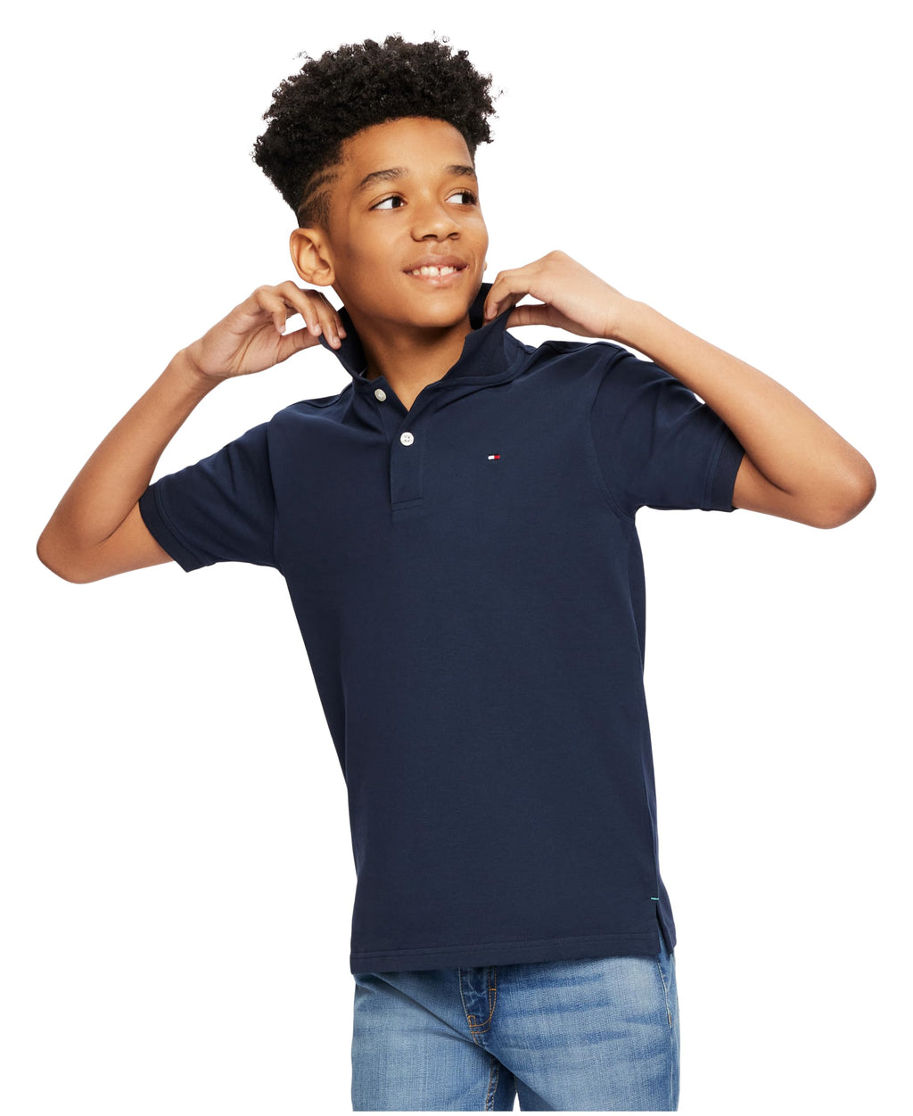 Tommy Hilfiger | Polo Ivy Stretch Manga Corta Azul Marino Niño (2T - 7T)