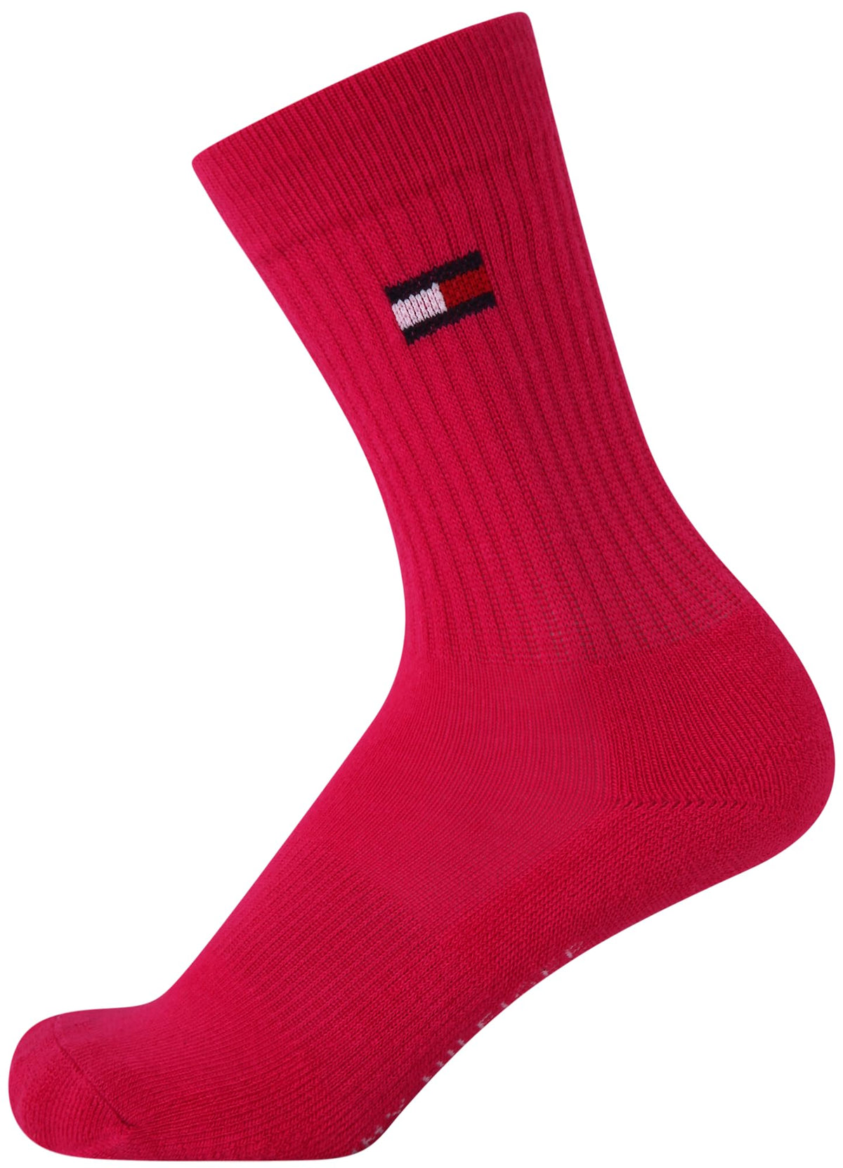 Tommy Hilfiger | Calcetines Niña Pack 6 Pares Crew Deportivos Surtido Rosa Multi Blanco Rojo Logo Bandera (4 - 12T)