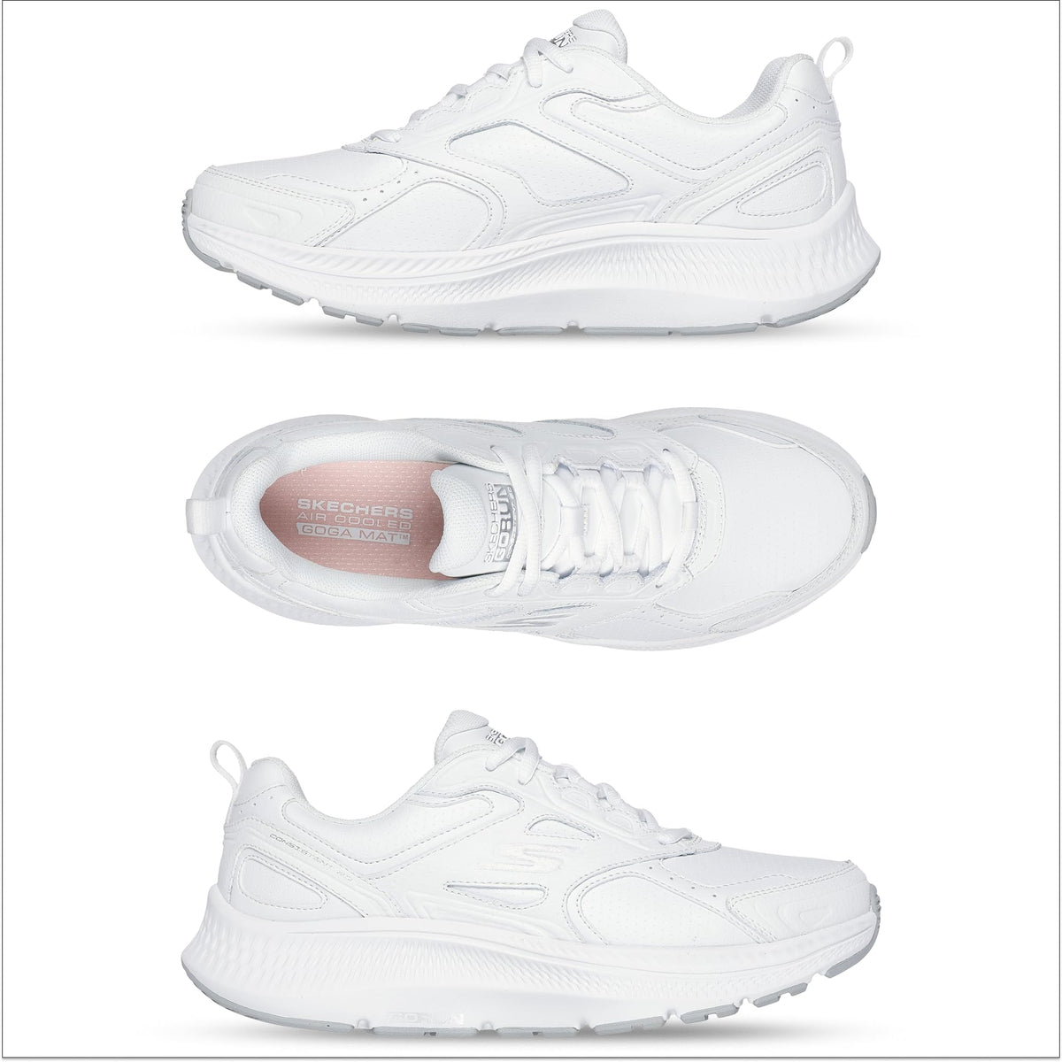 Skechers - Tenis Deportivos para Correr y Senderismo Go Run Consistent 2.0 Sumpter Trail para Mujer (Blanco) (Talla Adulta 35 - 41)