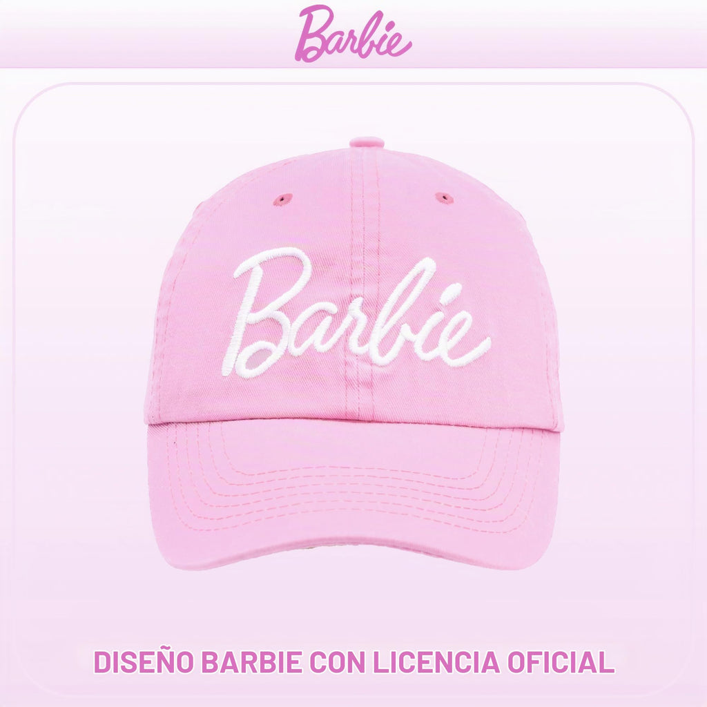 Gorra Barbie Lentejuelas Plateadas para Niñas — Talla Única Ajustable