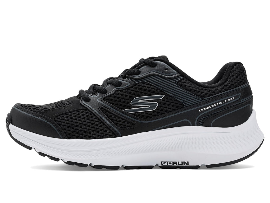Skechers -Tenis Deportivos Go Run Consistent 2.0 con Amortiguación Ultraligera  (Negro/Blanco) (Talla Adulta 37 - 41)