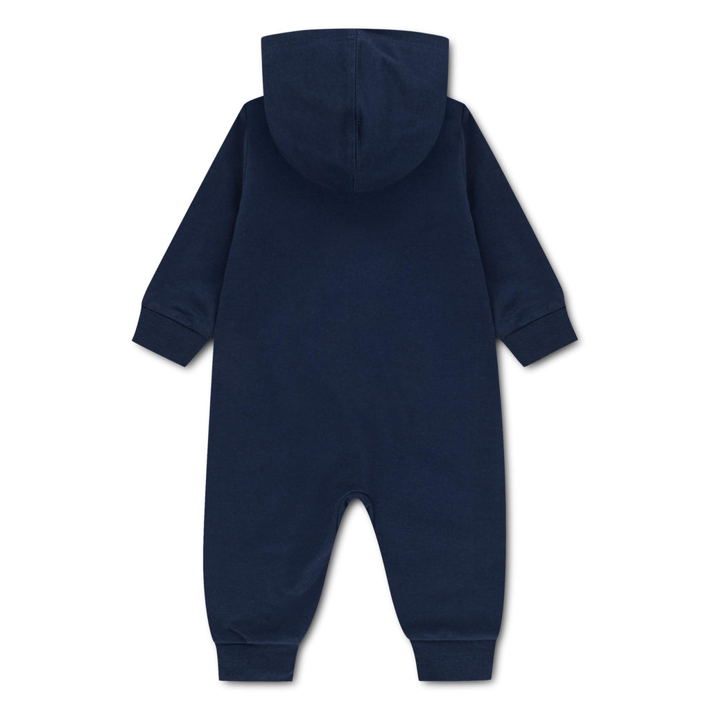 Mono con Capucha y Cremallera Nike Essentials | Rizo Francés | Azul Navy | Bebé/Niño (3M, 6M, y 18M)