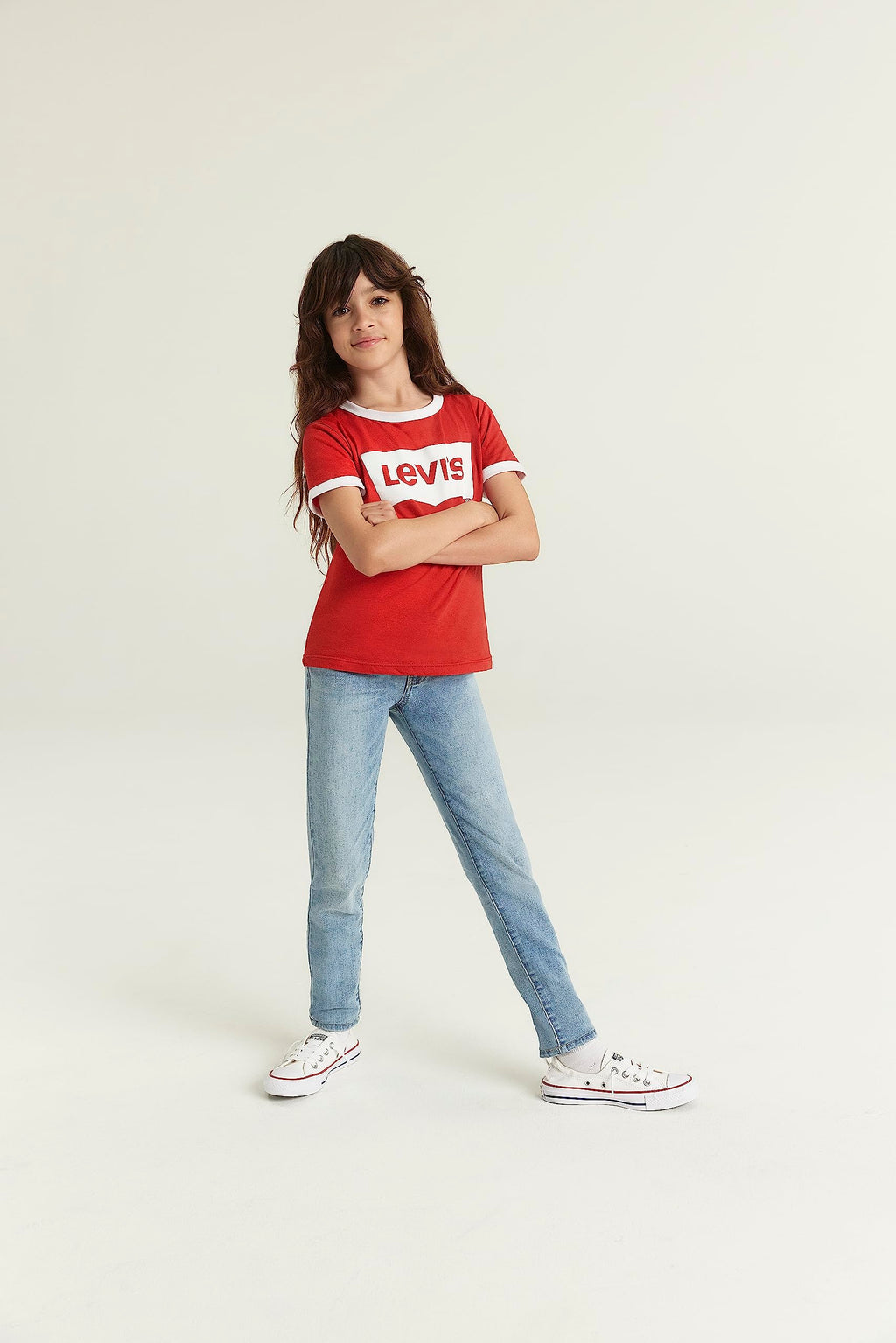 Jean 710 Super Skinny Levi's | Lavado Empalizadas Azul Claro + Denim Elástico + Cintura Ajustable | Niña (2T - 16T)