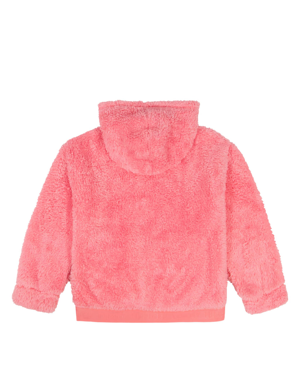 Chaqueta Sherpa Faux Fur Full-Zip Tommy Hilfiger | Fluffy Rosa Coral Vibrante + Logo Corazón TH | Niña (7T - 16T)