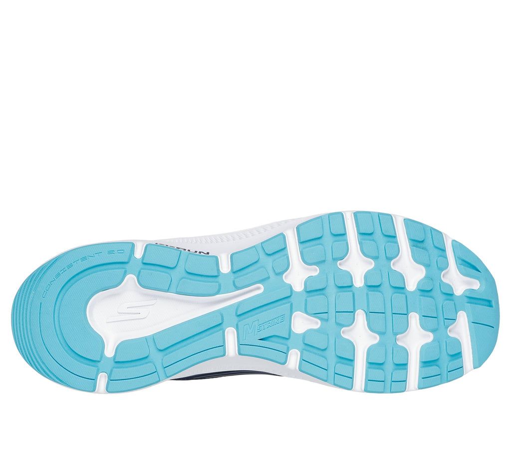 Skechers -Tenis Deportivos para Correr Skechers Go Run Consistent 2.0 con Amortiguación Ultraligera para Mujer (Azul Marino/Turquesa) (Talla Adulta 35 - 41)