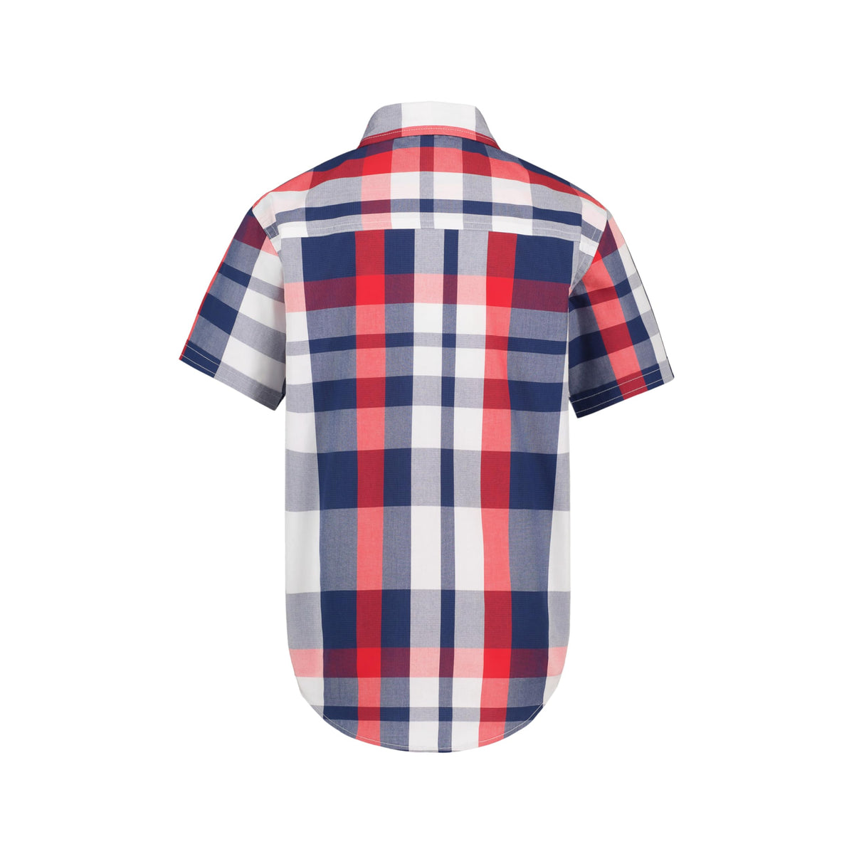 Nautica | Camisa Manga Corta Cuadros Ski Patrol Rojo Marino Niño (8T - 16T)