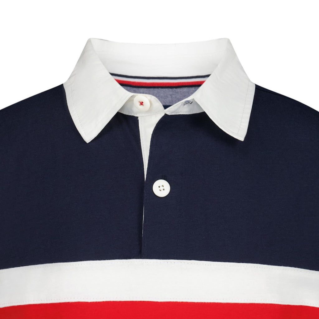 Tommy Hilfiger | Rugby Manga Larga College Stripe Azul Marino Niño (8T - 16T)