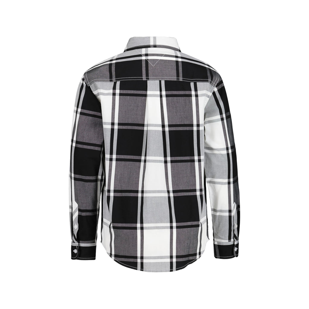 Tommy Hilfiger | Camisa Casual Manga Larga Cuadros Grandes Crudo Niño (8T - 16T)