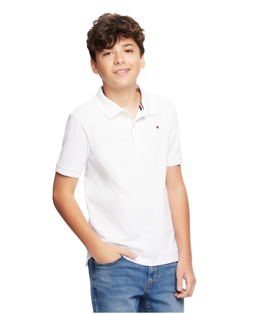 Tommy Hilfiger | Polo Ivy Stretch Manga Corta Blanco Niño (2T - 7T)