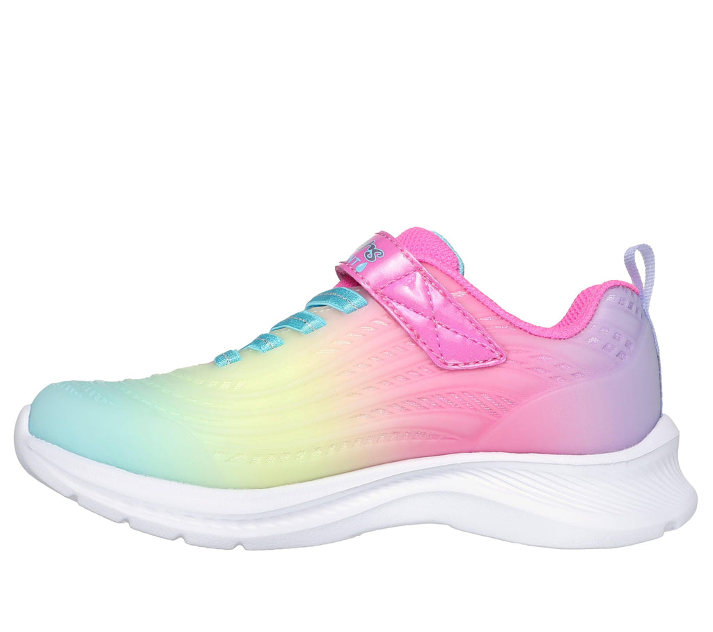 Skechers - Tenis Deportivos Repelentes al Agua  Girls' Microspec Advance con Cierre Adaptable para Niña (Degradado Pastel/Rosa) (Talla 27 - 36)