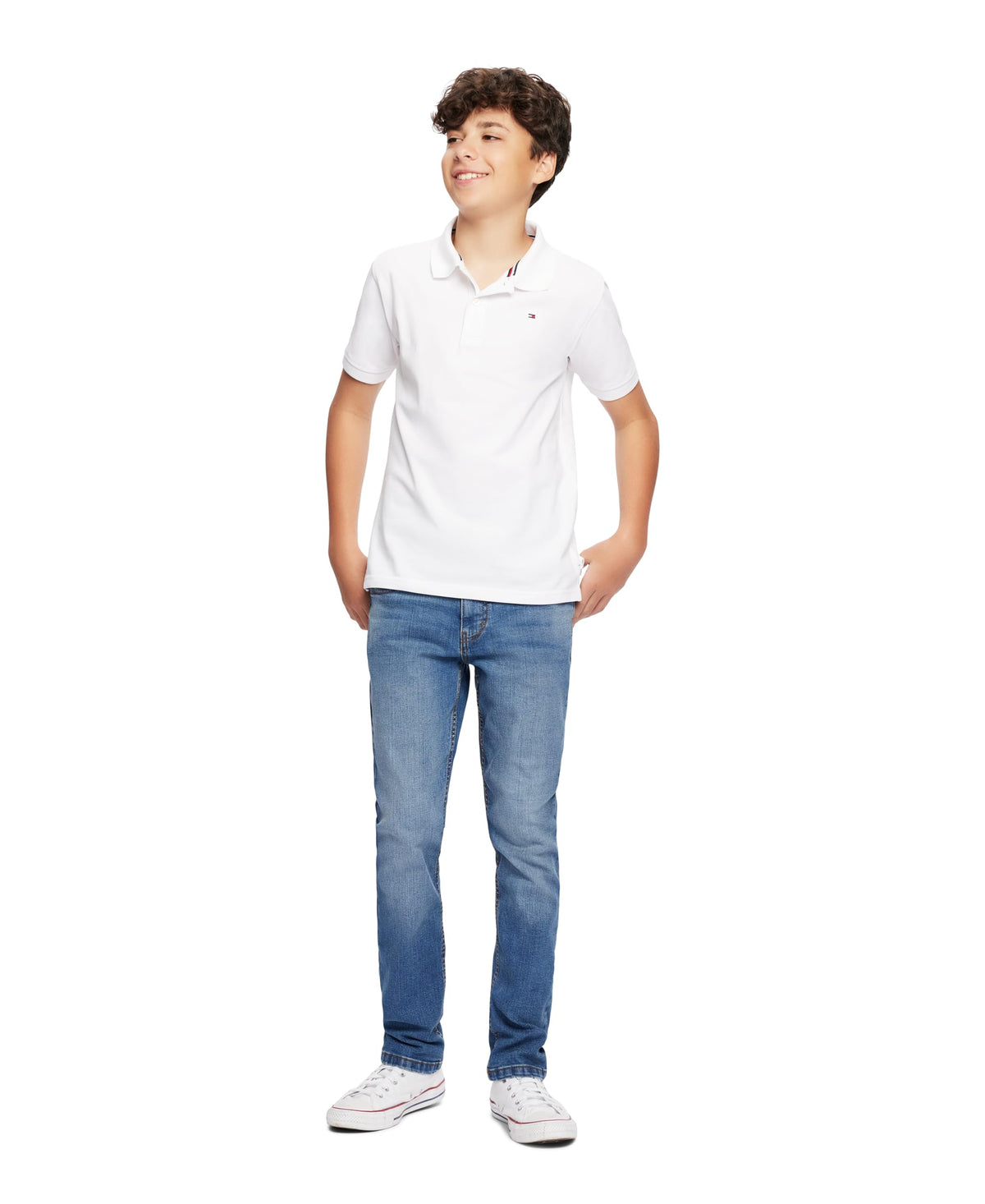 Tommy Hilfiger | Polo Ivy Stretch Manga Corta Blanco Niño (2T - 7T)