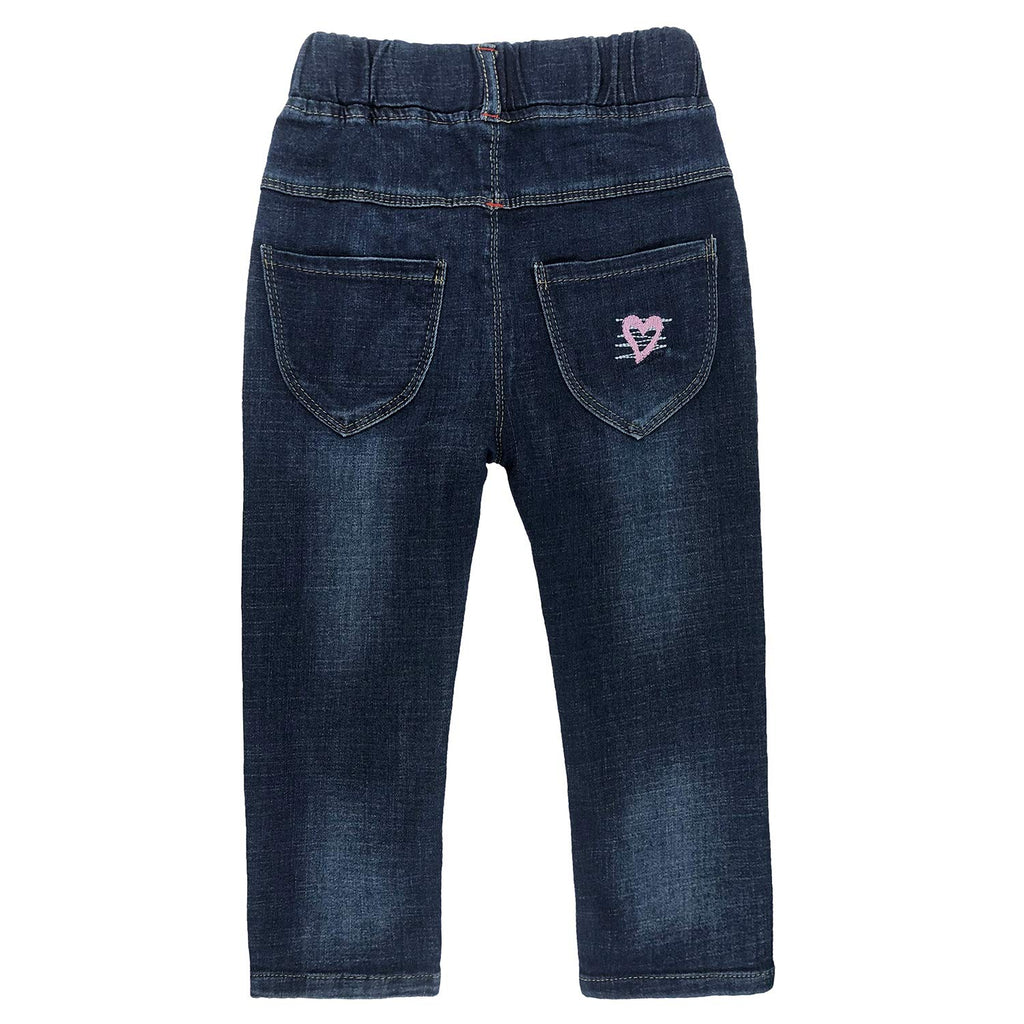 Jean para Niña con Parche LOVE y Corazones Bordados (2T - 6)