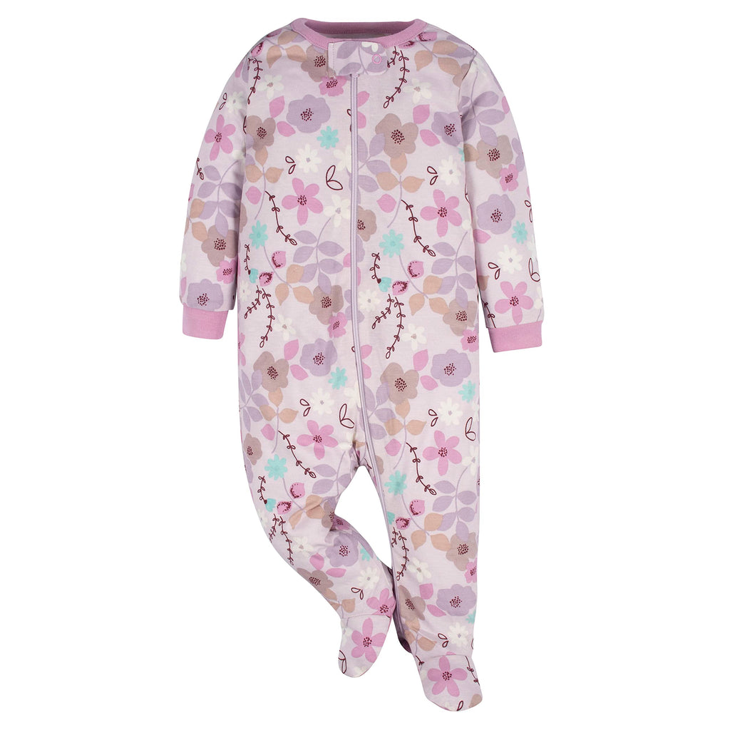 Gerber | Paquete 4 Mamelucos Sleep N' Play para Bebé Niña