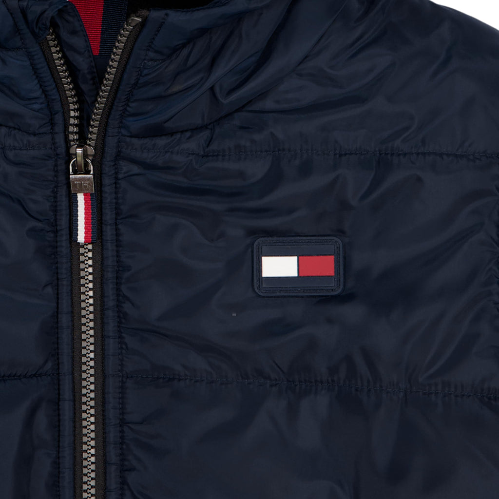 Chaqueta Puffer Heavyweight Tommy Hilfiger | Capucha Forro Micro Polar + Resistente al Agua | Navy | Niño (8T - 16T)