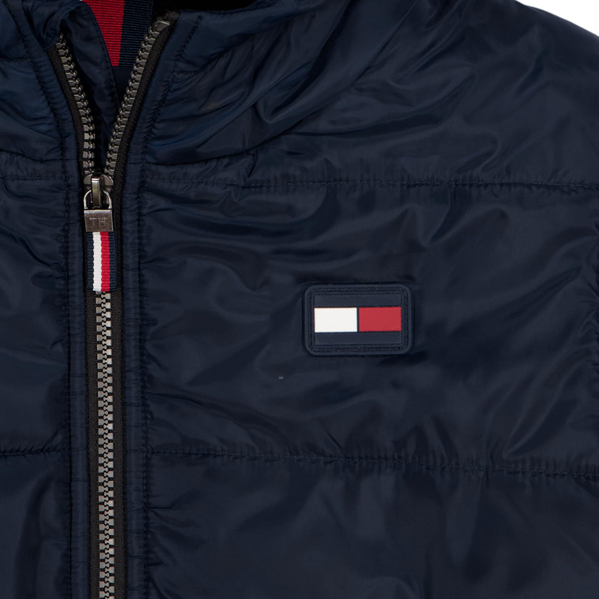 Chaqueta Puffer Heavyweight Tommy Hilfiger | Capucha Forro Micro Polar + Resistente al Agua | Navy | Niño (8T - 16T)