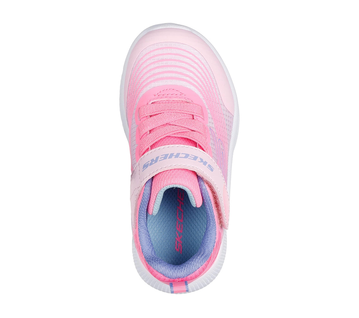 Skechers - Tenis Deportivos Girls' Microspec Advance con Cierre Adaptable y Lavables para Niña Rosa (Talla 21 - 26)