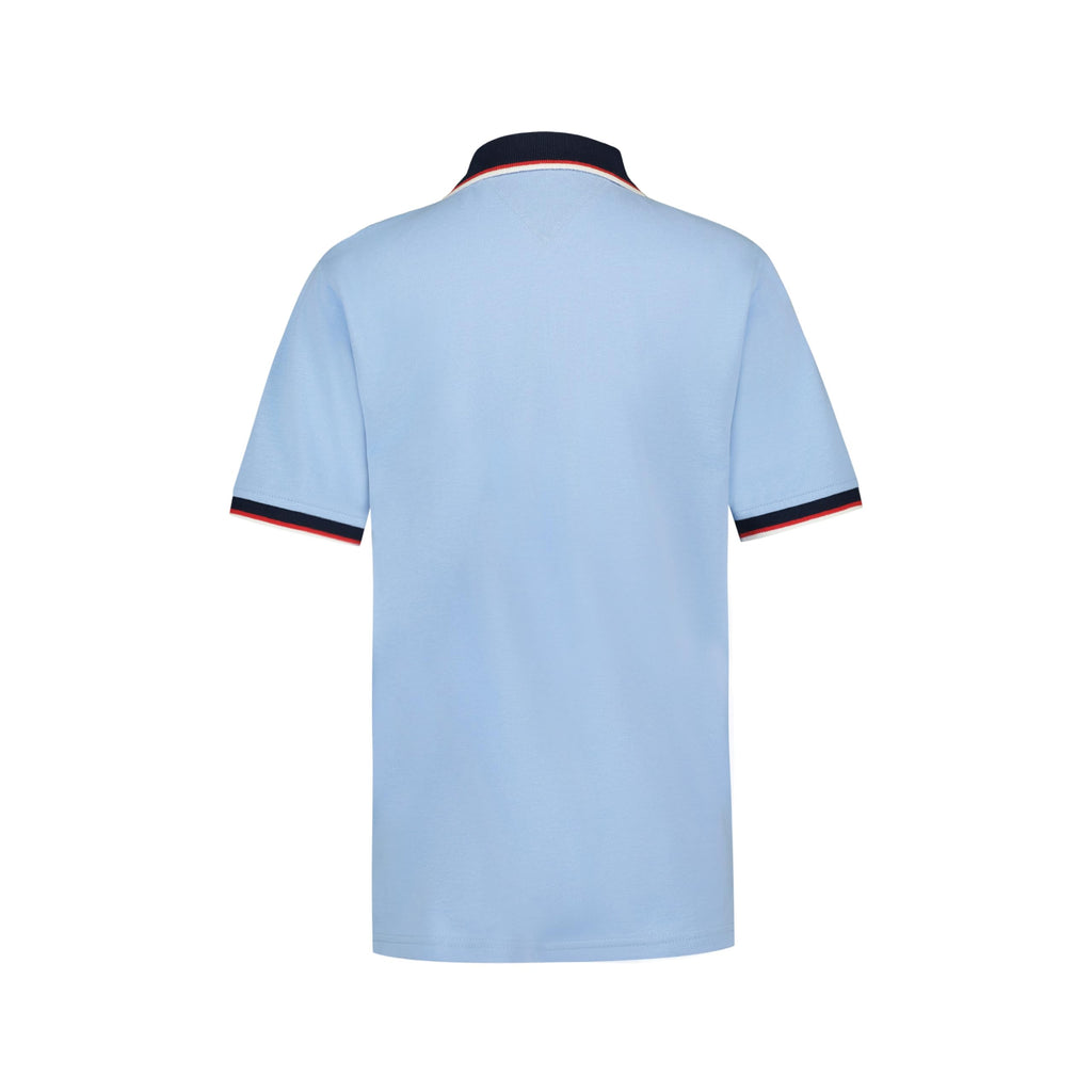 Tommy Hilfiger | Polo Piqué Manga Corta Tipped Azul Niño (8T - 16T)