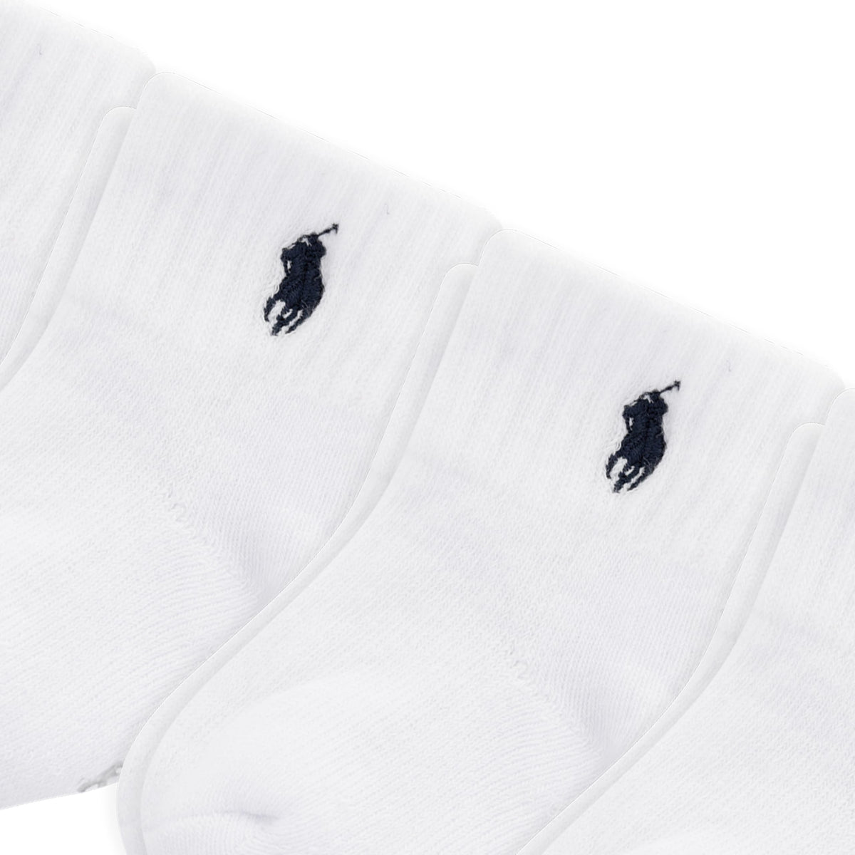 Polo Ralph Lauren | Calcetines Bebé Pack 6 Algodón Pony Bordado Marino Stay-Up Tobillero Blanco Puro 0-24 Meses