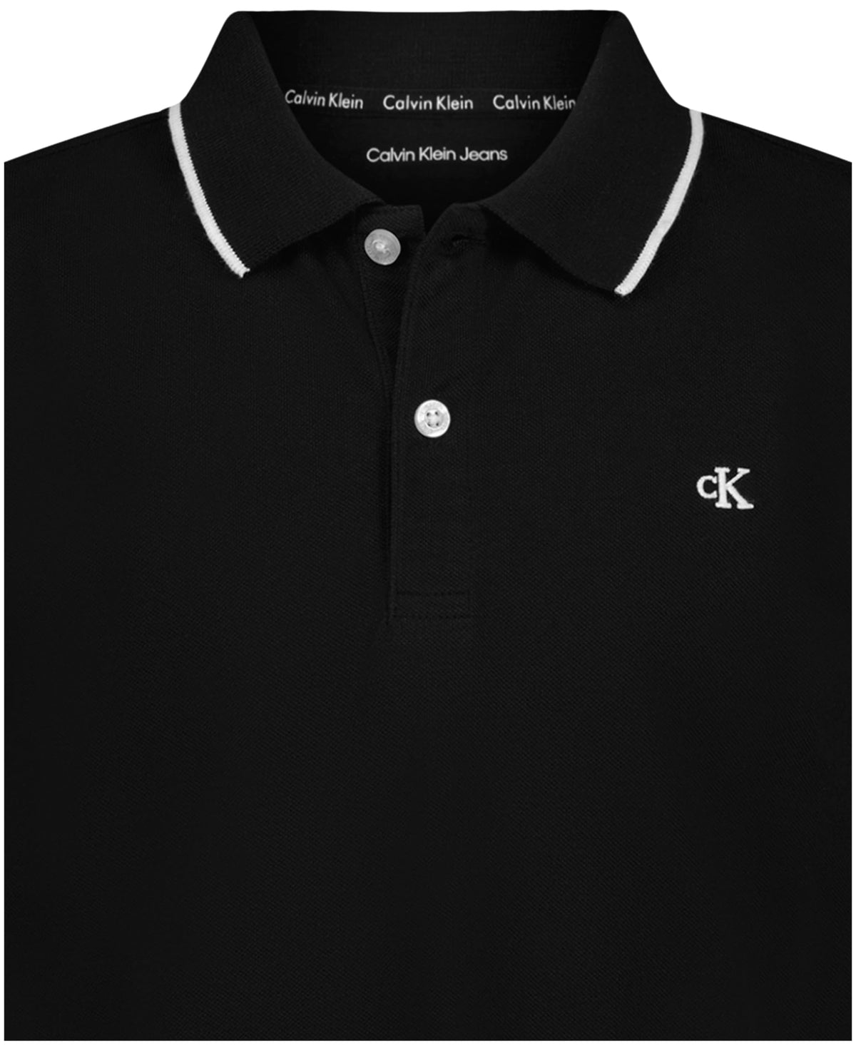 Calvin Klein Jeans | Polo Micropiqué Manga Corta Negro Niño (8T - 16T)