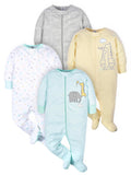 Gerber | Paquete 4 Mamelucos Sleep N' Play para Bebé Niña