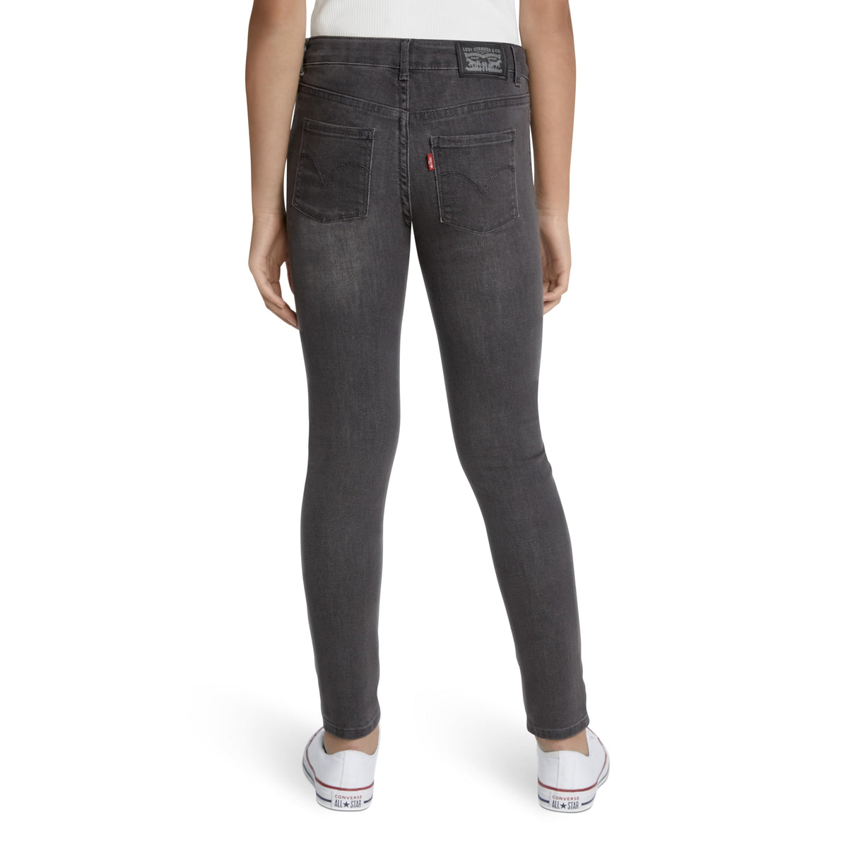 Jean 710 Super Skinny Levi's | Gris Carbón + Denim Sostenible Repreve Reciclado + Cintura Ajustable | Niña (2T - 16T)
