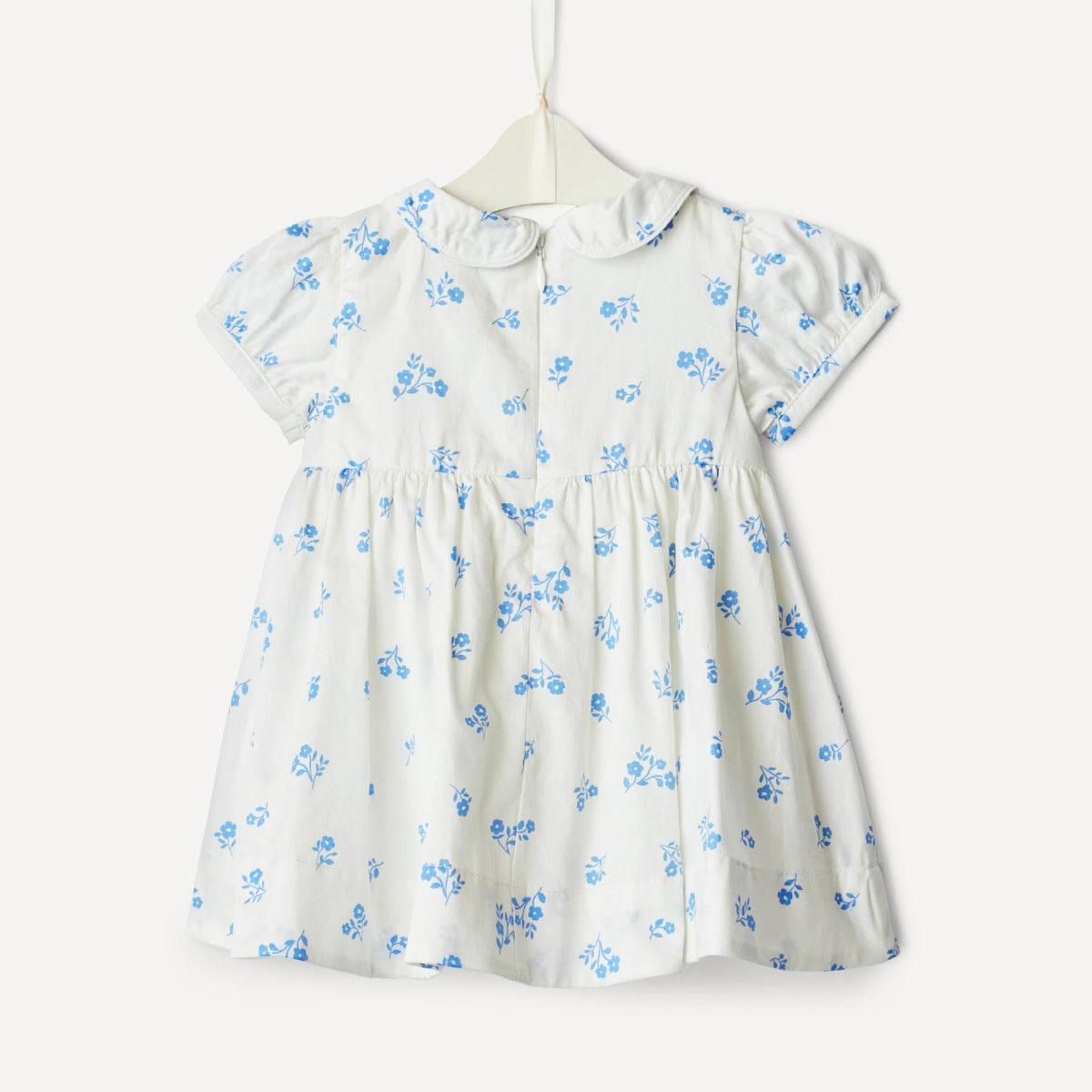 Amazon Essentials x Sofia Grainge | Vestido Satén Algodón Niña - Floral Azul