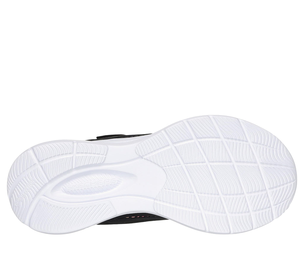 Skechers - Tenis Deportivos Repelentes al Agua Girls' Microspec Advance con Cierre Adaptable para Niña (Negro/Multicolor) (Talla 27 - 36)
