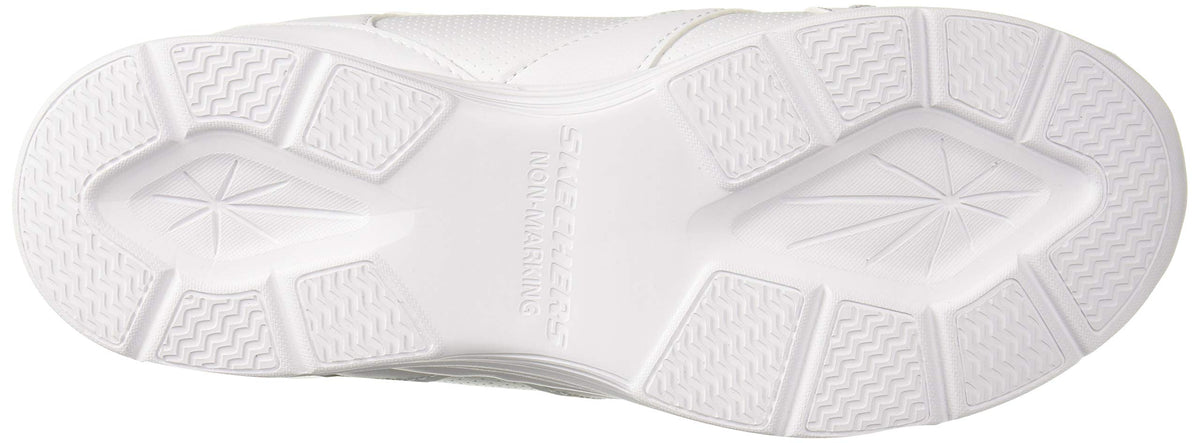Skechers - Tenis Escolares Deportivos Glimmer Kicks con Ajuste de Velcro y Cordones Elásticos para Niños Blanco (Talla 27 - 37)