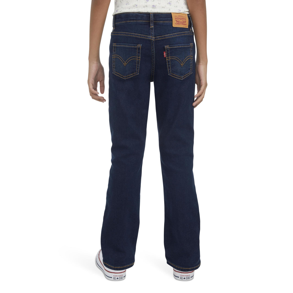 Jean Bootcut Tiro Alto Levi's | Lavado Legacy Índigo + Corte Acampanado + Cintura Ajustable | Niña (4T - 16T)