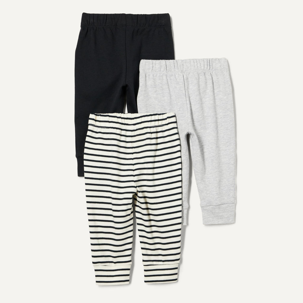 Amazon Essentials - Pack 3 Pantalones Jogger de Algodón para Bebé