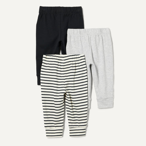 Amazon Essentials - Pack 3 Pantalones Jogger de Algodón para Bebé